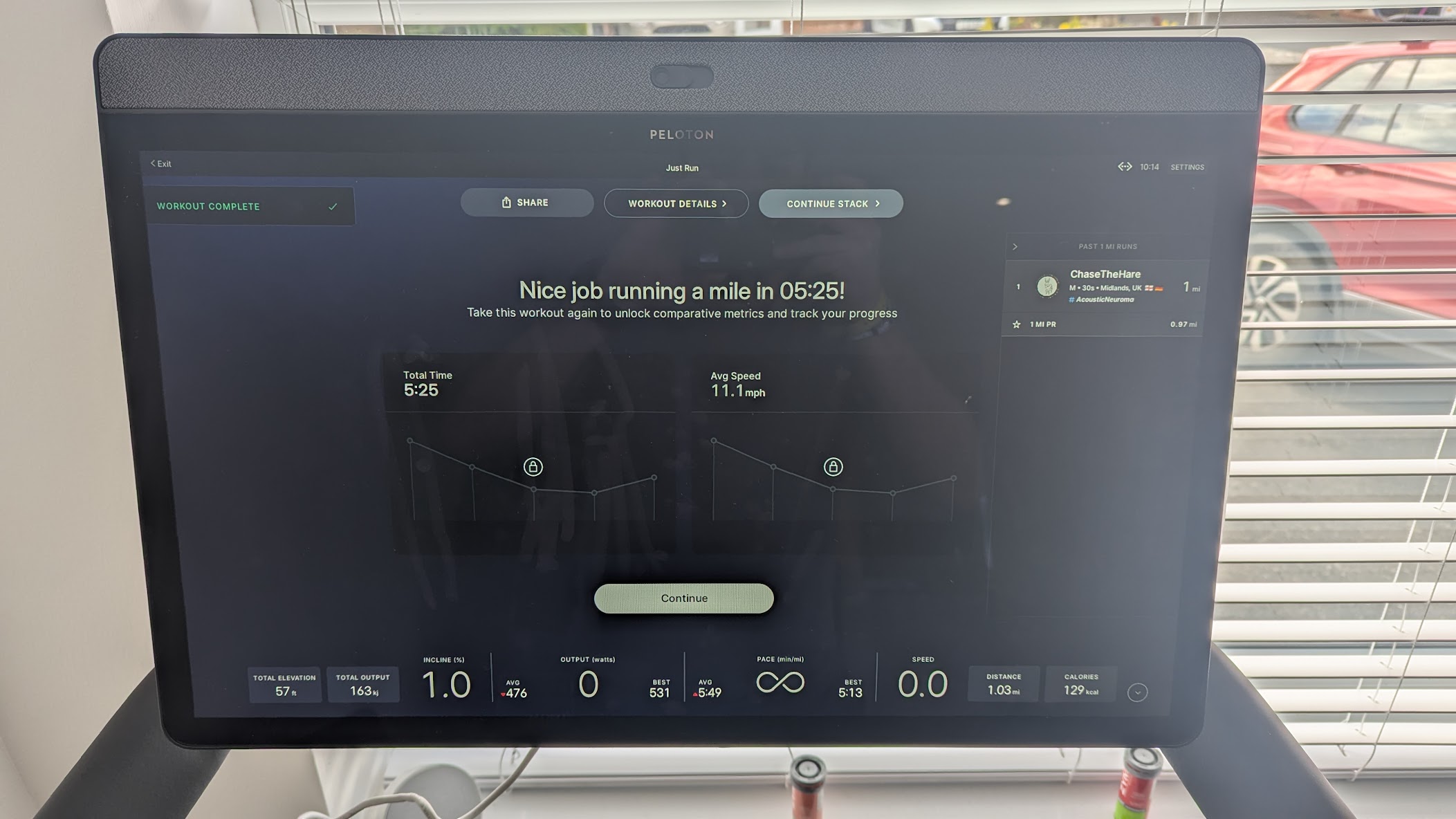 Crushing My One-Mile Benchmark on the Peloton Tread: 5:25 (With an Unexpected Twist!)